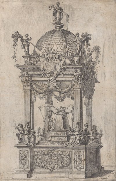 Der Katafalk von Philipp IV. von Spanien, ca. 1665 von Stefano Camogli