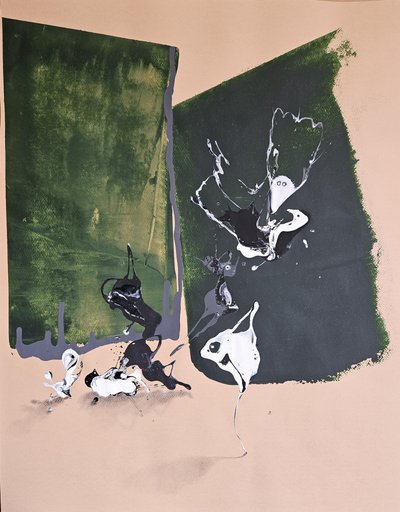 Dynamische grüne Abstraktion von Stefano Mazzolini