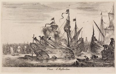 Ansichten von Seehäfen: Ansicht von Amsterdam von Stefano della Bella