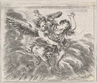 Boreas und Orithyia, aus Spiel der Mythologie Jeu de la Mythologie, 1644 von Stefano della Bella
