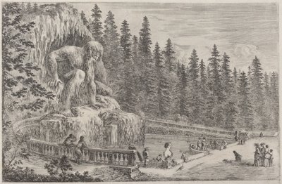 Kolossale Statue der Apenninen von Stefano della Bella