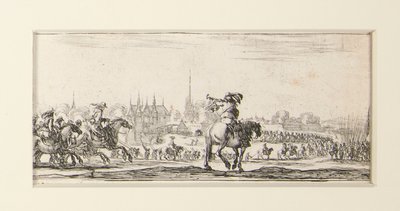 Dessins de quelques Conduites de Troupes, Satz von zwölf Radierungen von Stefano della Bella