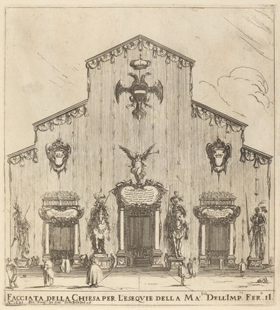 Fassade der Kirche San Lorenzo, Florenz, 1637 von Stefano della Bella
