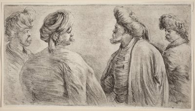Vier Türken mit Turbanen von Stefano della Bella
