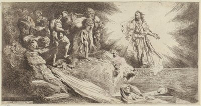 Kartusche mit zwei Skeletten von Stefano della Bella
