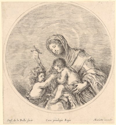 Maria mit Kind und Johannes dem Täufer von Stefano della Bella