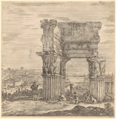 Tempel der Concordia und das Forum Romanum von Stefano della Bella