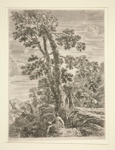 Der Fischer, aus der Serie Vier große Landschaften von Stefano della Bella
