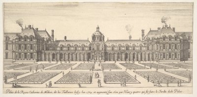 Der Palast von Katharina de Medici, genannt die Tuilerien, aus Verschiedene Ansichten von bemerk..., 1649-51 von Stefano della Bella