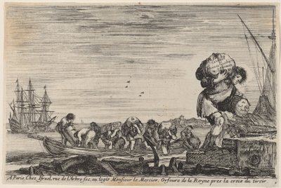 Titelseite für "Ansichten der Häfen des Meeres" von Stefano della Bella