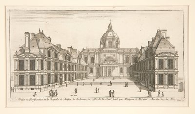 Ansicht und Perspektive der Kapelle und des Hauses der Sorbonne von Stefano della Bella