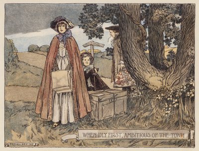 Illustration für Das verlassene Dorf von Oliver Goldsmith von Stephen Reid