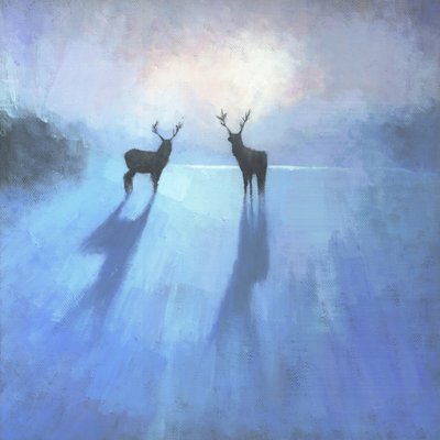 Majestätische Winterhirsche von Steve Mitchell