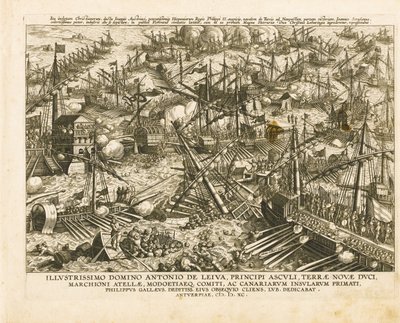 Die Schlacht von Lepanto am 7. Oktober 1571 von Stradanus