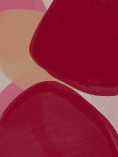 Karmesinrote Pfirsichkurven von Studio Palette