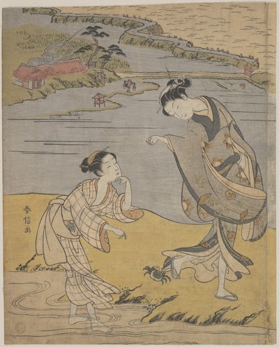 Die sich festklammernde Krabbe von Suzuki Harunobu