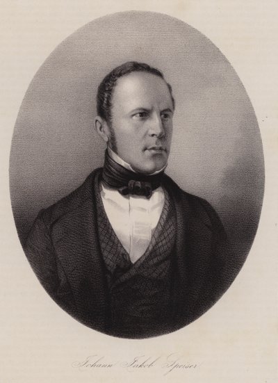 Johann Jakob Speiser, Schweizer Textilhändler, Bankier und Politiker von Swiss School
