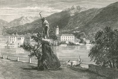 Lugano, mit der Statue von Tell von Vela von Swiss School