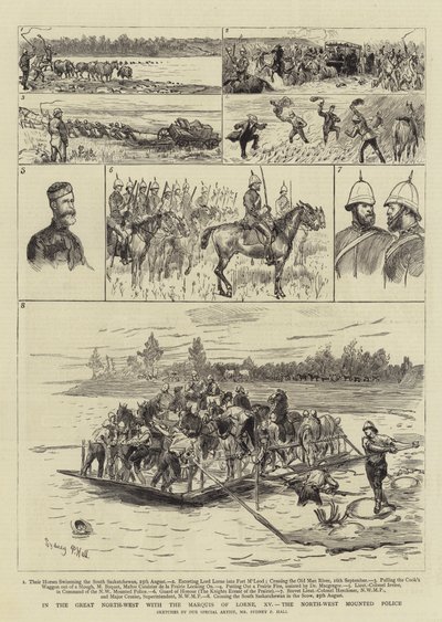Im Großen Nordwesten mit dem Marquis von Lorne, XV, die Nordwestliche Berittene Polizei von Sydney Prior Hall