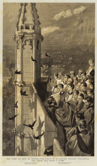Der erste Mai in Oxford, der Chor des Magdalen College begrüßt die aufgehende Sonne mit einem Hymnus von Sydney Prior Hall