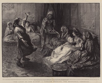 Das Licht des Harems, eine türkische Hochzeit, die Verlobungszeremonie von Sydney Prior Hall
