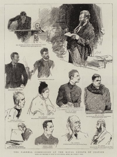 Die Parnell-Kommission am Royal Courts of Justice von Sydney Prior Hall