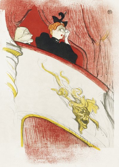 Balkon mit vergoldeter grotesker Maske von TOULOUSE LAUTREC