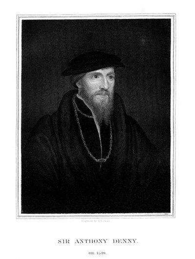 Sir Anthony Denny, Höfling von Heinrich VIII, 1827 von T. A. Dean