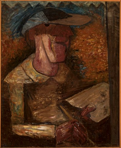 Selbstporträt mit Palette von Tadeusz Makowski
