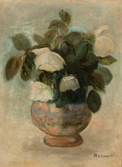 Weiße Rosen von Tadeusz Makowski