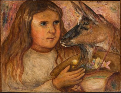 Mädchen mit Ziege von Tadeusz Makowski