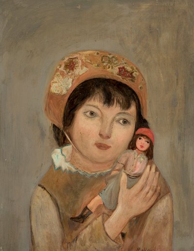 Mädchen mit Puppe von Tadeusz Makowski