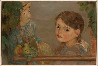 Mädchen mit Trauben von Tadeusz Makowski