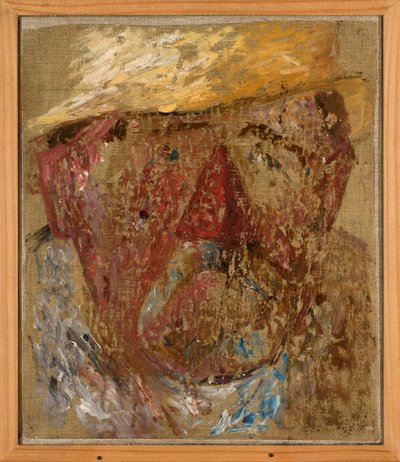 Kopf eines Mannes mit Strohhut von Tadeusz Makowski