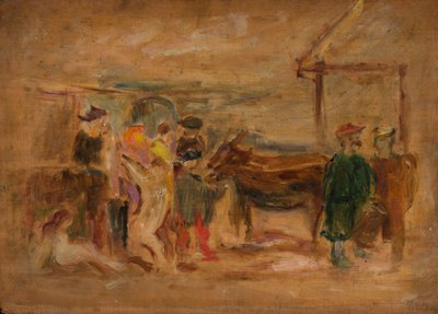 Figurenszene mit Eseln von Tadeusz Makowski