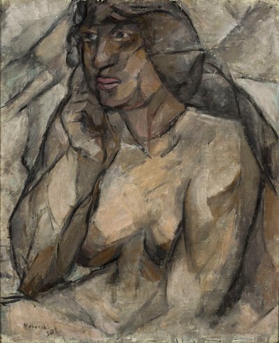 Aktstudie (Weiblicher Halbakt) von Tadeusz Makowski