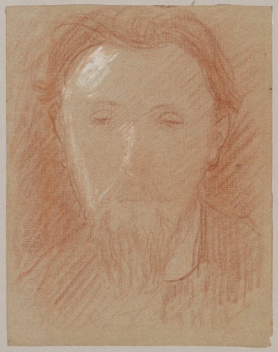 Porträtstudie eines jungen Mannes mit Bart von Tadeusz Makowski