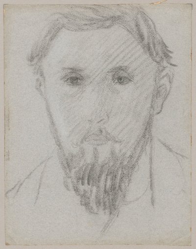 Porträtstudie eines jungen Mannes mit Bart von Tadeusz Makowski