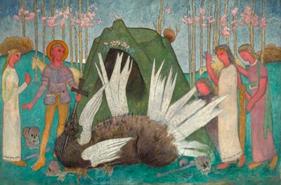 Heiliger Georg, der den Drachen tötet von Tadeusz Makowski