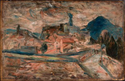 Ansicht einer Stadt in den Bergen (Le Puy) von Tadeusz Makowski