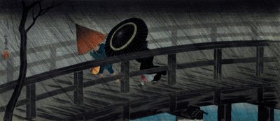 Regen auf der Izumi-Brücke von Takahashi Hiroaki