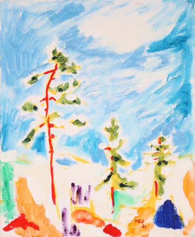 Bunte Winterbäume von Tamara Jare