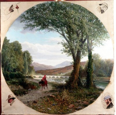 Dante, ein Pferd rennt entlang des Flusses Entella oder der Durchgang Illustration des Purgatoriums in 