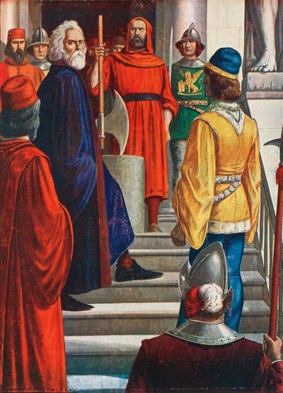 Doge Marin Faliero, der 1355 einen Putschversuch unternahm und enthauptet wurde von Tancredi Scarpelli