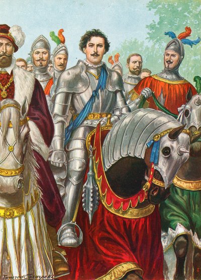 Ettore Fieramosca nach der Schlacht von Barletta im Jahr 1503 von Tancredi Scarpelli