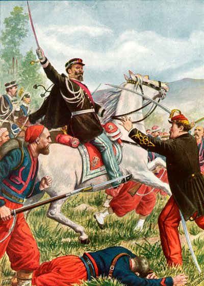 Viktor Emanuel in der Schlacht von Solferino von Tancredi Scarpelli