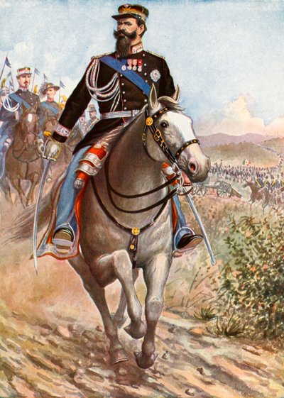 Victor Emmanuel inspiziert die Truppen für den Krimkrieg von Tancredi Scarpelli