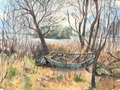 Verlassenes Flussboot von Tanya Lundmark