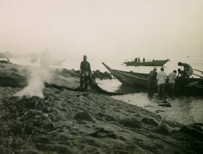 Die Rückkehr der japanischen Fischer um 1900 - 1915 von Teijiro Takagi