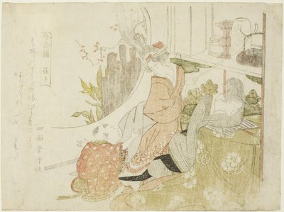 Zhuangzi (Japanisch: Soshi), aus der Serie "Shunshoku ressenkyo" von Teisai Hokuba
